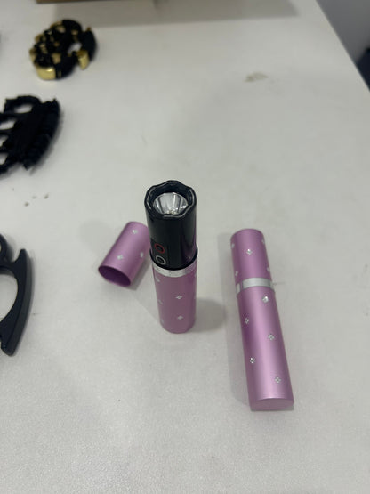 Buy 5 get 2 free！Portable Stun Gun Flashlight Combo, Personal Safety Self Defense Weapon for Outdoor & Daily Use